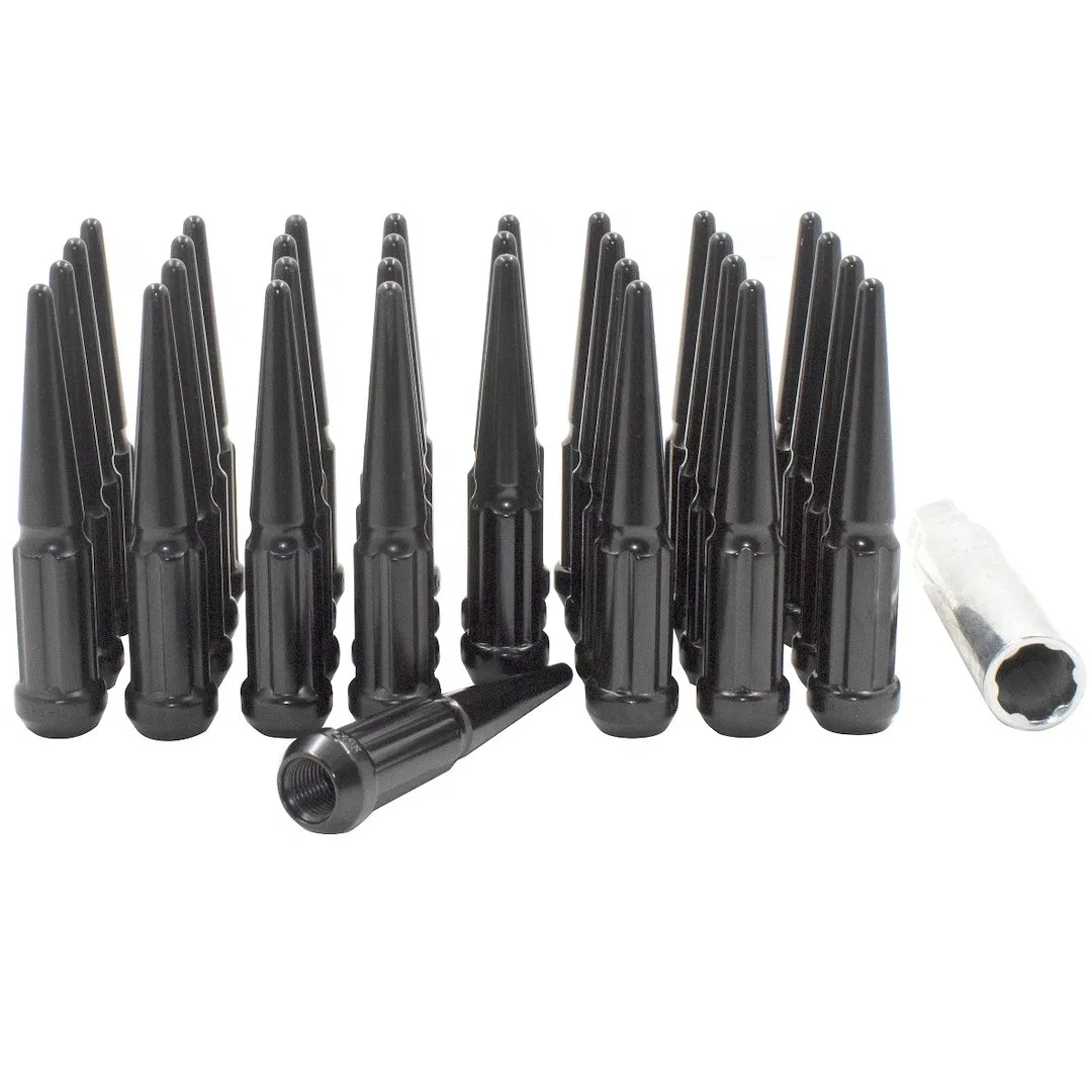 251848BLK – REVOLUTION Lug Nut, 8 Lug Kit 14 Millimeter x 1.5 Thread Size 60 Degree Conical Spline Drive Acorn Duplex...
